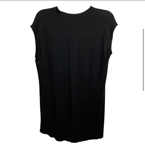 NWT Eileen Fisher Size Small Fine Tencel Jersey Mandarin Collar Dress Buttons - Picture 4 of 7